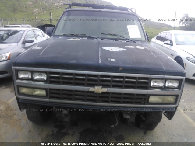 1GNGV26K0LF134746 - 1990 CHEVROLET SUBURBAN V2500 BLUE photo 6