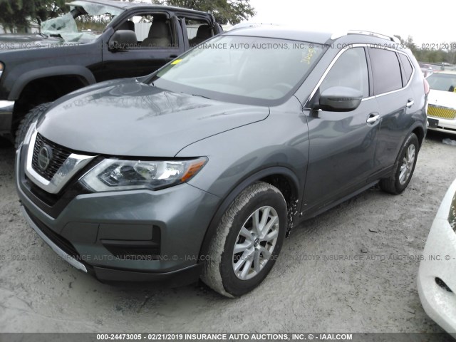 JN8AT2MT8JW456701 - 2018 NISSAN ROGUE S/SL/SV GRAY photo 2