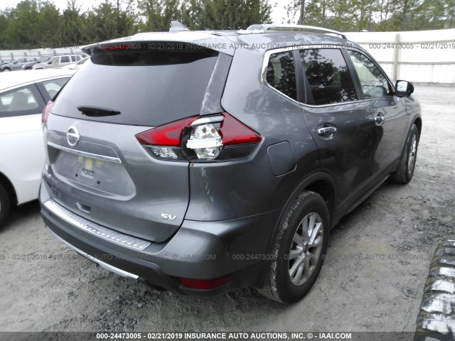 JN8AT2MT8JW456701 - 2018 NISSAN ROGUE S/SL/SV GRAY photo 4