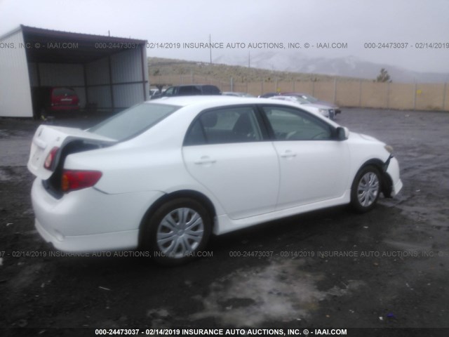 2T1BU40E79C005943 - 2009 TOYOTA COROLLA S/LE/XLE WHITE photo 4