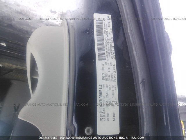 2C4RDGBG2DR659532 - 2013 DODGE GRAND CARAVAN SE BLUE photo 9