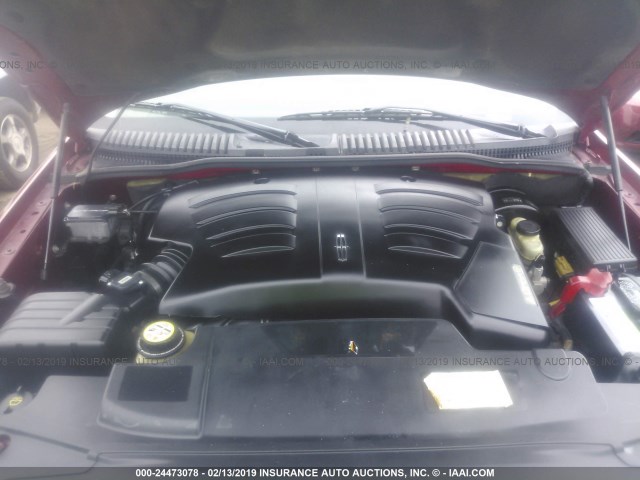 5LMEU68H14ZJ30046 - 2004 LINCOLN AVIATOR 红色 照片 10