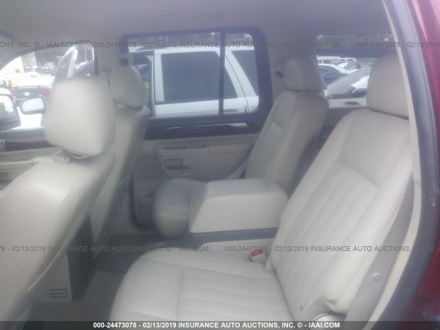 5LMEU68H14ZJ30046 - 2004 LINCOLN AVIATOR 红色 照片 8