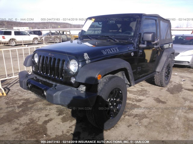 1C4AJWAG2EL214350 - 2014 JEEP WRANGLER SPORT BLACK photo 2