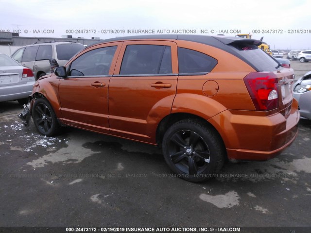 1B3CB3HA1BD247546 - 2011 DODGE CALIBER MAINSTREET ORANGE photo 3