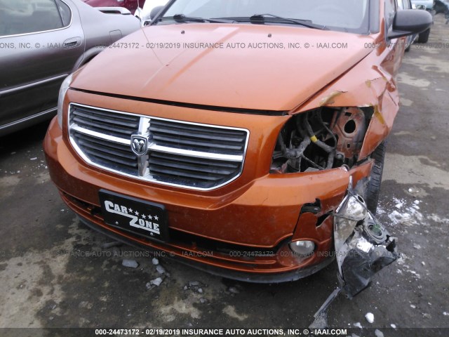 1B3CB3HA1BD247546 - 2011 DODGE CALIBER MAINSTREET ORANGE photo 6