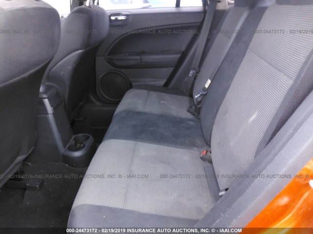 1B3CB3HA1BD247546 - 2011 DODGE CALIBER MAINSTREET ORANGE photo 8