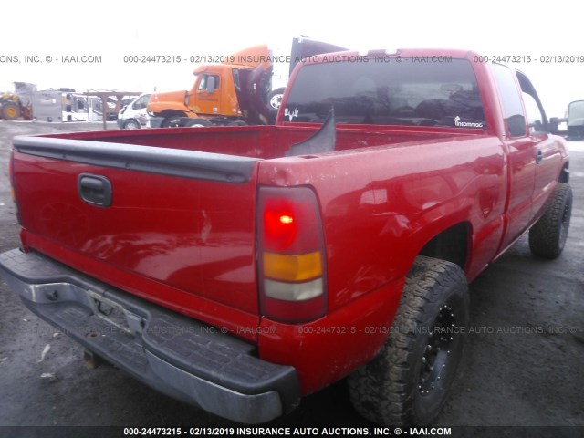 2GCEC19V411205277 - 2001 CHEVROLET SILVERADO C1500 RED photo 4