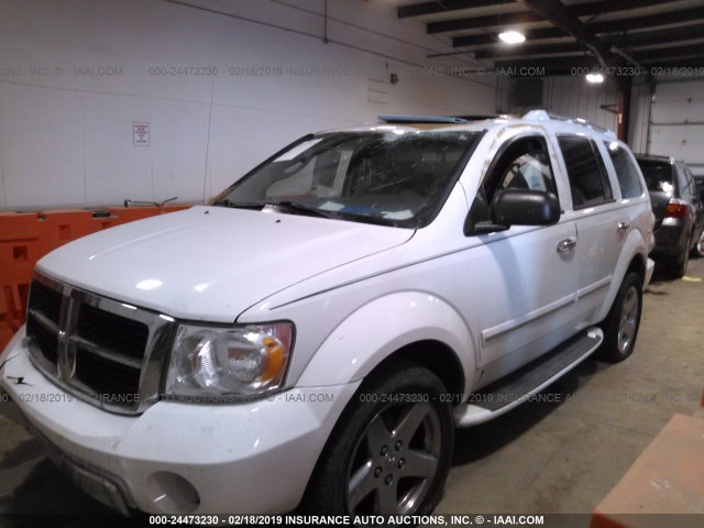 1D8HD58288F101551 - 2008 DODGE DURANGO LIMITED WHITE photo 2