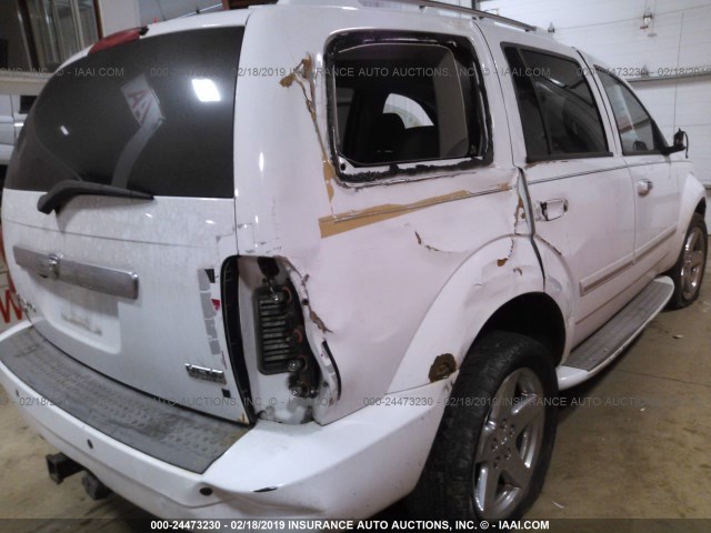 1D8HD58288F101551 - 2008 DODGE DURANGO LIMITED WHITE photo 6