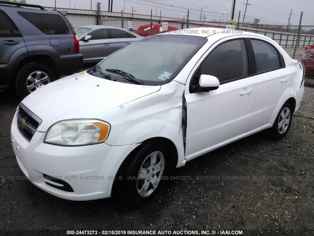 KL1TD5DEXAB109244 - 2010 CHEVROLET AVEO LS/LT WHITE photo 2