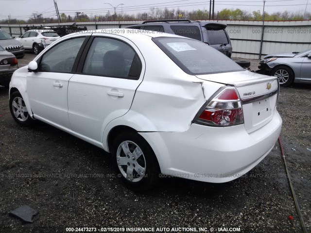 KL1TD5DEXAB109244 - 2010 CHEVROLET AVEO LS/LT WHITE photo 3
