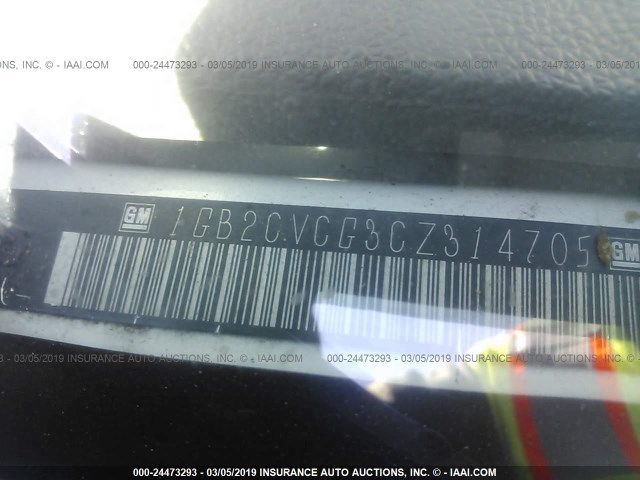 1GB2CVCG3CZ314705 - 2012 CHEVROLET SILVERADO C2500 HEAVY DUTY WHITE photo 9