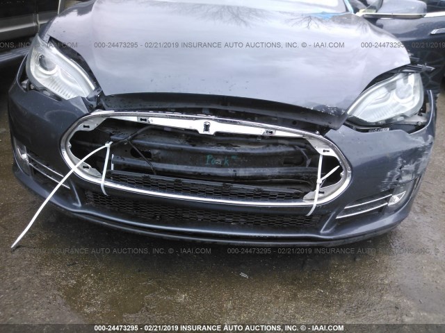 5YJSA1H13EFP51899 - 2014 TESLA MODEL S GRAY photo 6