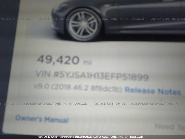 5YJSA1H13EFP51899 - 2014 TESLA MODEL S GRAY photo 7