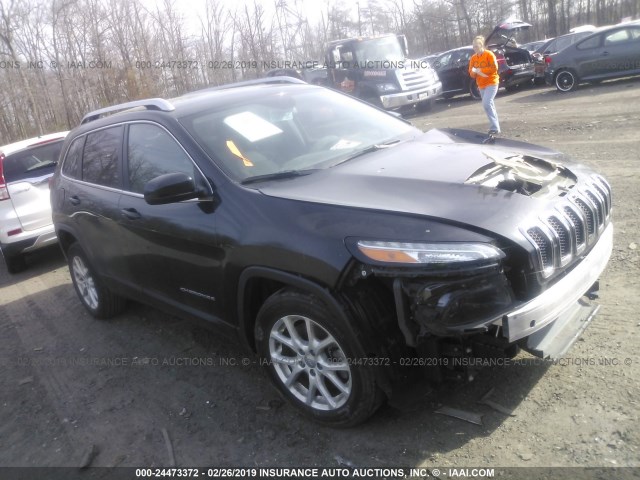 1C4PJLCBXEW323552 - 2014 JEEP CHEROKEE LATITUDE GRAY photo 1