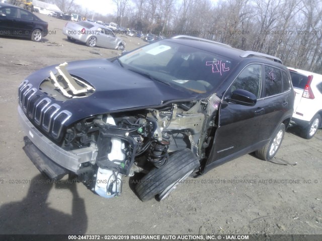 1C4PJLCBXEW323552 - 2014 JEEP CHEROKEE LATITUDE GRAY photo 2