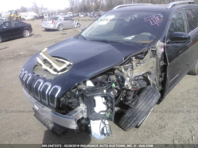 1C4PJLCBXEW323552 - 2014 JEEP CHEROKEE LATITUDE GRAY photo 6