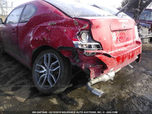 JTKJF5C70FJ011827 - 2015 TOYOTA SCION TC RED photo 6