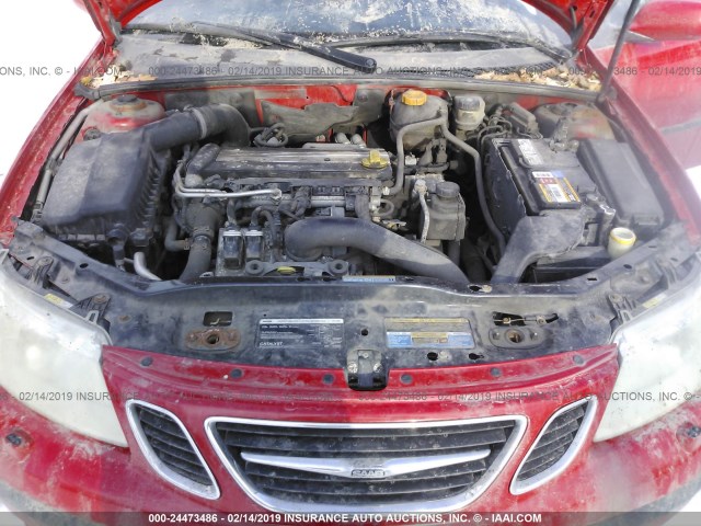 YS3FD55Y261022717 - 2006 SAAB 9-3 RED photo 10