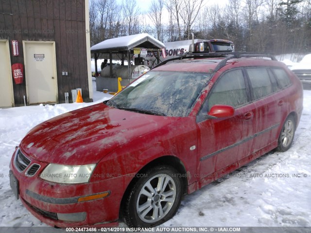 YS3FD55Y261022717 - 2006 SAAB 9-3 RED photo 2