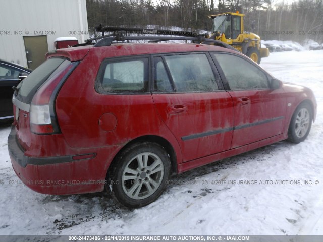 YS3FD55Y261022717 - 2006 SAAB 9-3 RED photo 4