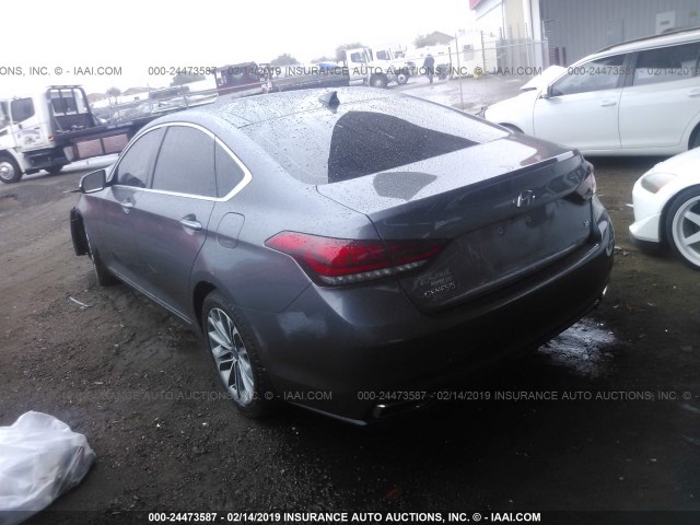 KMHGN4JE2FU090136 - 2015 HYUNDAI GENESIS 3.8L GRAY photo 3