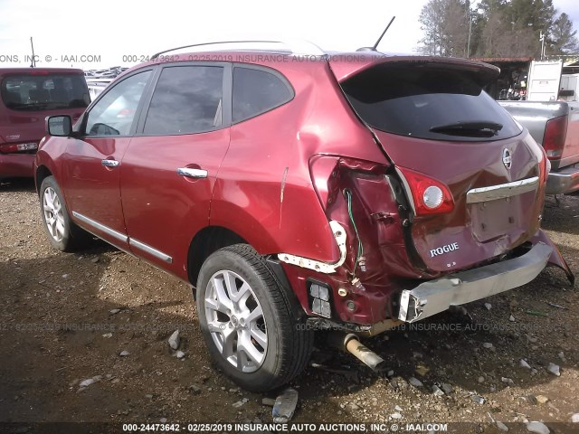 JN8AS5MT1BW159601 - 2011 NISSAN ROGUE S/SV/KROM MAROON photo 3