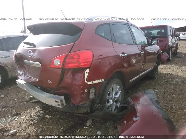 JN8AS5MT1BW159601 - 2011 NISSAN ROGUE S/SV/KROM MAROON photo 4