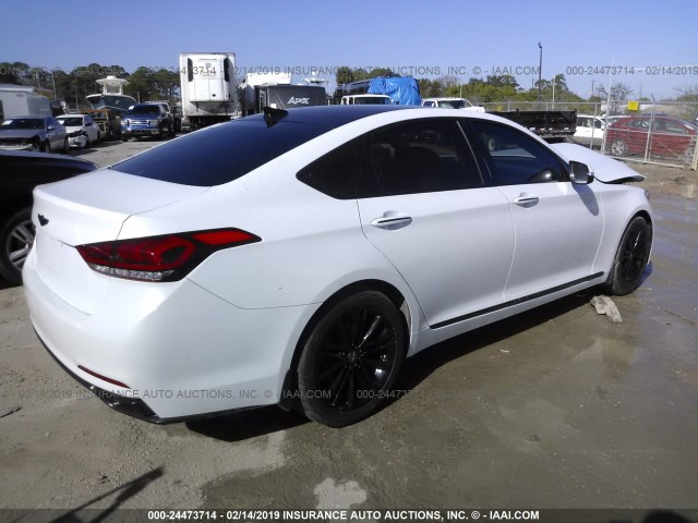 KMHGN4JEXFU080647 - 2015 HYUNDAI GENESIS 3.8L WHITE photo 4