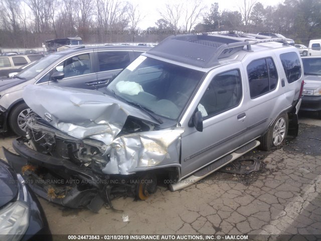 5N1ED28Y23C690042 - 2003 NISSAN XTERRA XE/SE SILVER photo 2