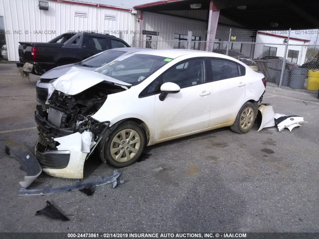 KNADM4A33G6557771 - 2016 KIA RIO LX WHITE photo 2