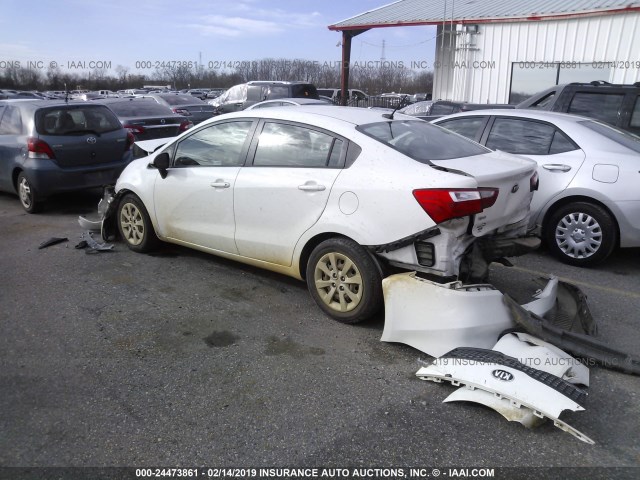 KNADM4A33G6557771 - 2016 KIA RIO LX WHITE photo 3