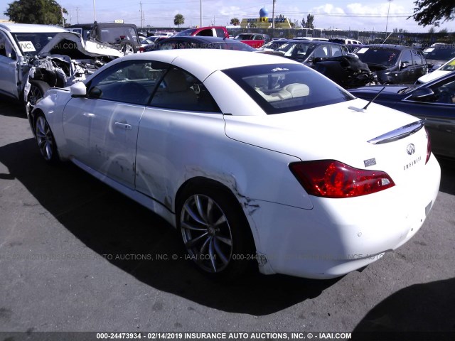 JN1CV6FE5AM351777 - 2010 INFINITI G37 SPORT WHITE photo 3