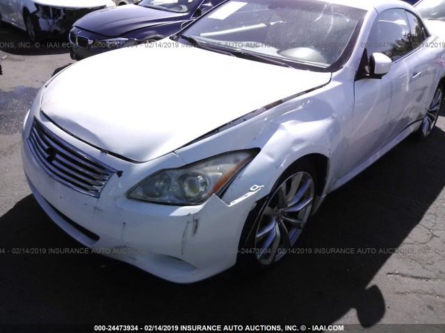 JN1CV6FE5AM351777 - 2010 INFINITI G37 SPORT WHITE photo 6