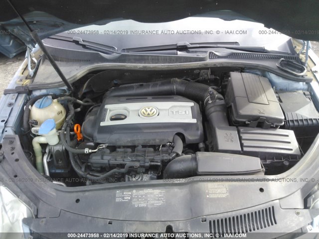 WVWBA71F59V022318 - 2009 VOLKSWAGEN EOS TURBO/KOMFORT BLUE photo 10