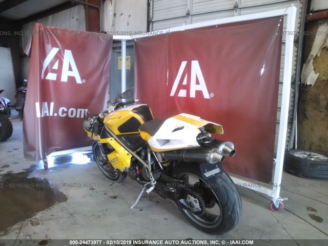 ZDM1SB3R9VB003564 - 1997 DUCATI 748 YELLOW photo 3