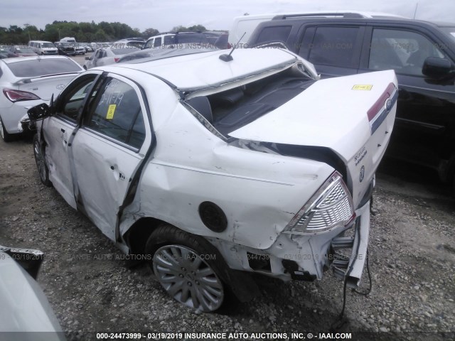 3FADP0L36BR119635 - 2011 FORD FUSION HYBRID WHITE photo 3