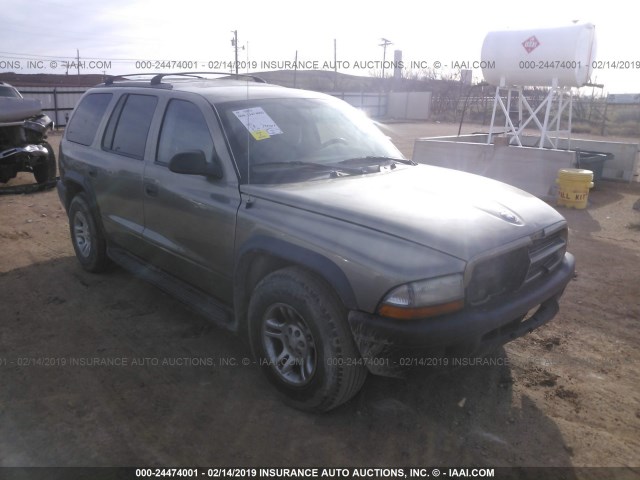 1D4HR38N33F620386 - 2003 DODGE DURANGO SPORT TAN photo 1