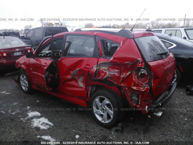 5Y2SM65896Z449289 - 2006 PONTIAC VIBE RED photo 3