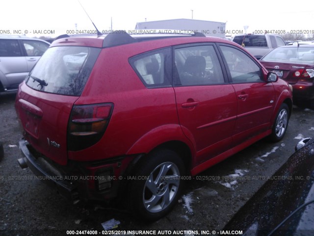 5Y2SM65896Z449289 - 2006 PONTIAC VIBE RED photo 4