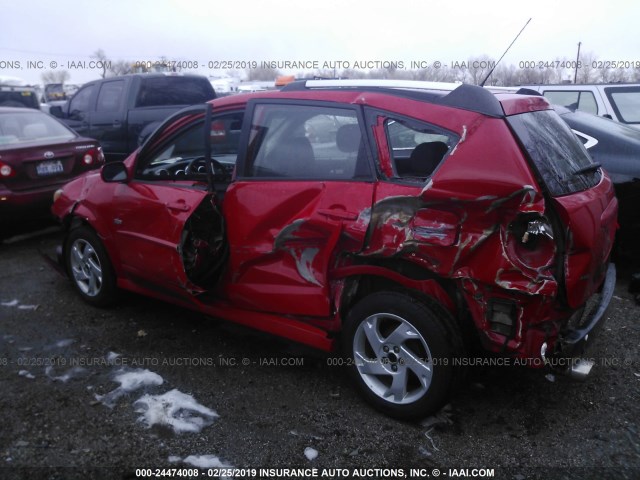 5Y2SM65896Z449289 - 2006 PONTIAC VIBE RED photo 6