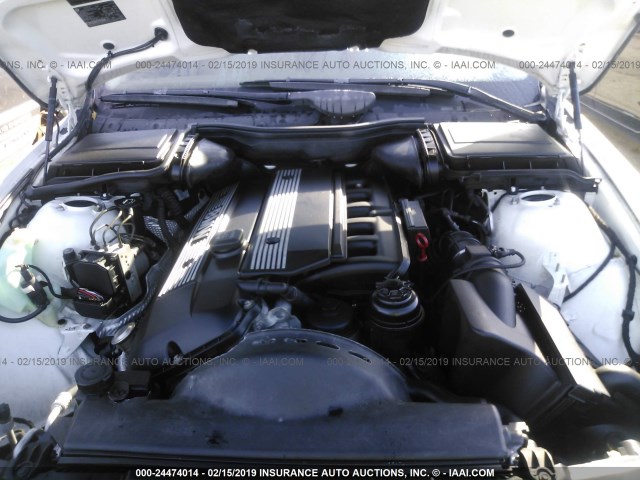 WBADT43433GY99315 - 2003 BMW 525 I AUTOMATIC WHITE photo 10