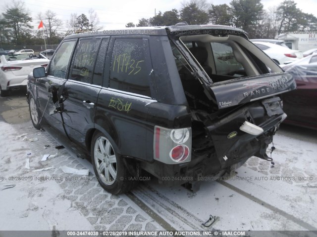 SALME15456A199630 - 2006 LAND ROVER RANGE ROVER HSE BLACK photo 3