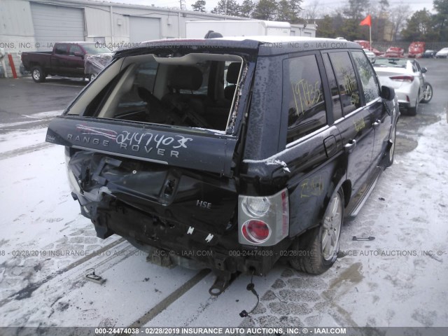 SALME15456A199630 - 2006 LAND ROVER RANGE ROVER HSE BLACK photo 4