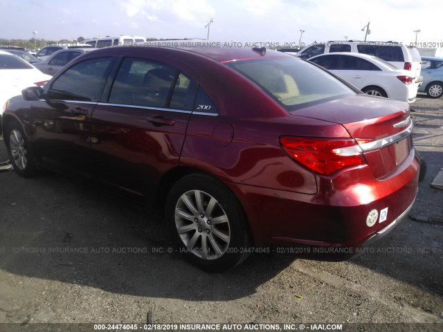 1C3CCBBB3DN542026 - 2013 CHRYSLER 200 TOURING MAROON photo 3