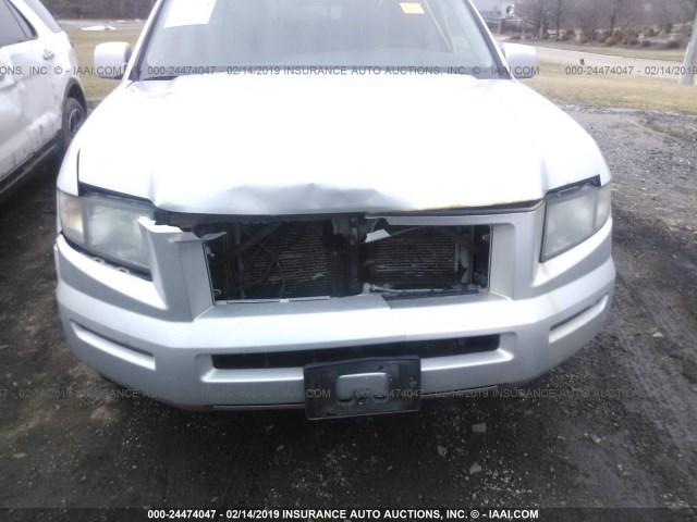 2HJYK16457H502078 - 2007 HONDA RIDGELINE RTS SILVER photo 6