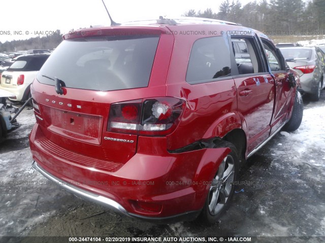 3C4PDCGB1GT139370 - 2016 DODGE JOURNEY CROSSROAD RED photo 4