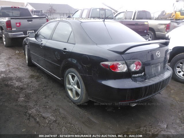 1YVHP80D365M70304 - 2006 MAZDA 6 S BLACK photo 3