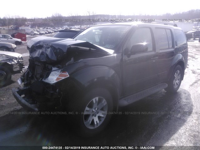 5N1AR1NB2AC604722 - 2010 NISSAN PATHFINDER S/LE/SE BLACK photo 2